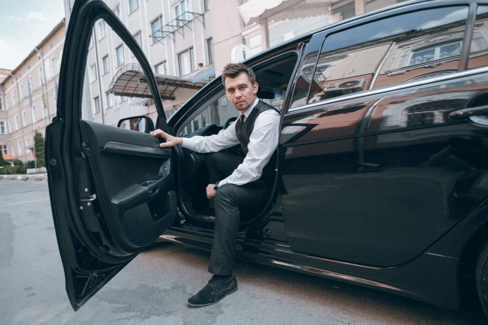 prive chauffeur aan het werk