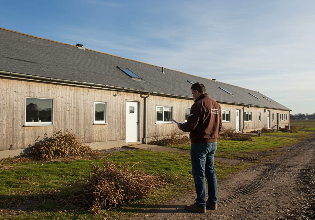 rentmeester die landgoed inspecteert